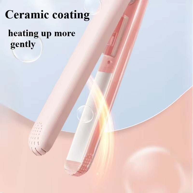 2025 New 3-In-1 PTC Hair Straightener Styling Appliances Hot Combs Tools Heated Flat Iron Beard Styler Professional Brush Curlin
