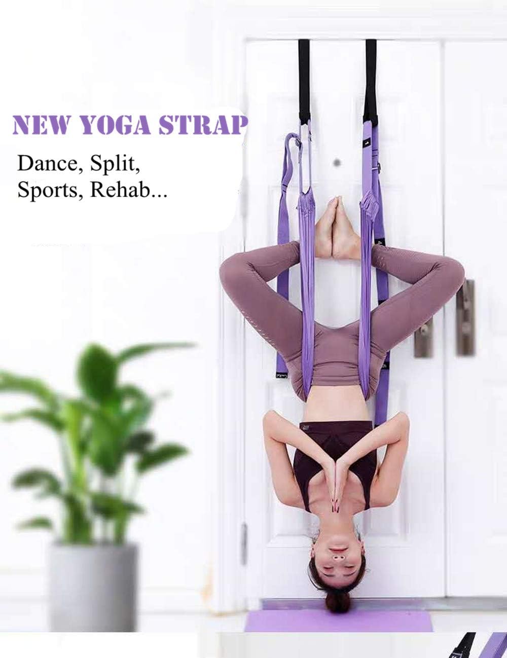 UThryve™ Aerial Yoga Strap – Flexibility & Inversion Trainer for Active Women