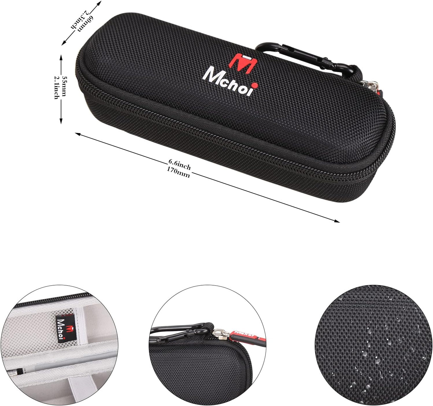 Hard Carrying Case Suitable for ZORAMI Ear and Nose Hair Trimmer Clipper, Battery-Operated Trimmer, Shockproof Waterproof Nose Hair Trimmer for Men Travel Protective Case, Case Only