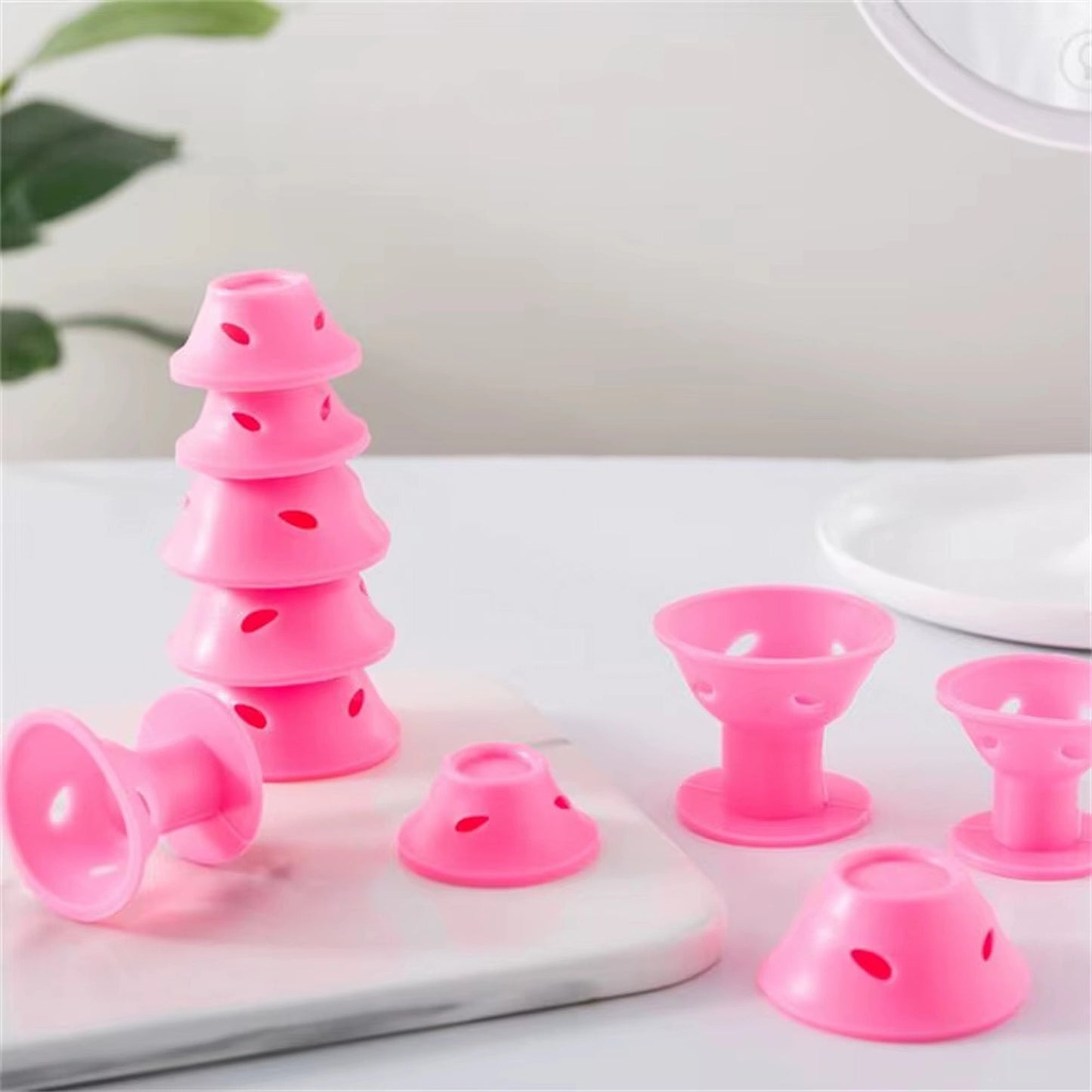 10 Pcs Magic Heatless Silicone Hair Curlers