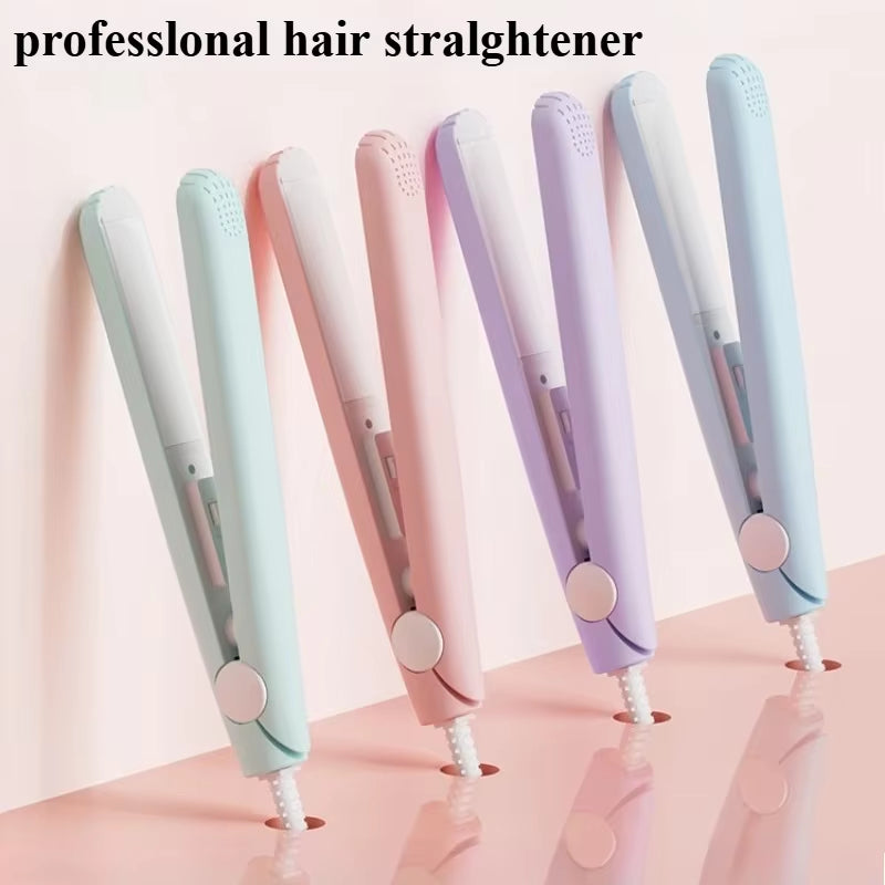 2025 New 3-In-1 PTC Hair Straightener Styling Appliances Hot Combs Tools Heated Flat Iron Beard Styler Professional Brush Curlin