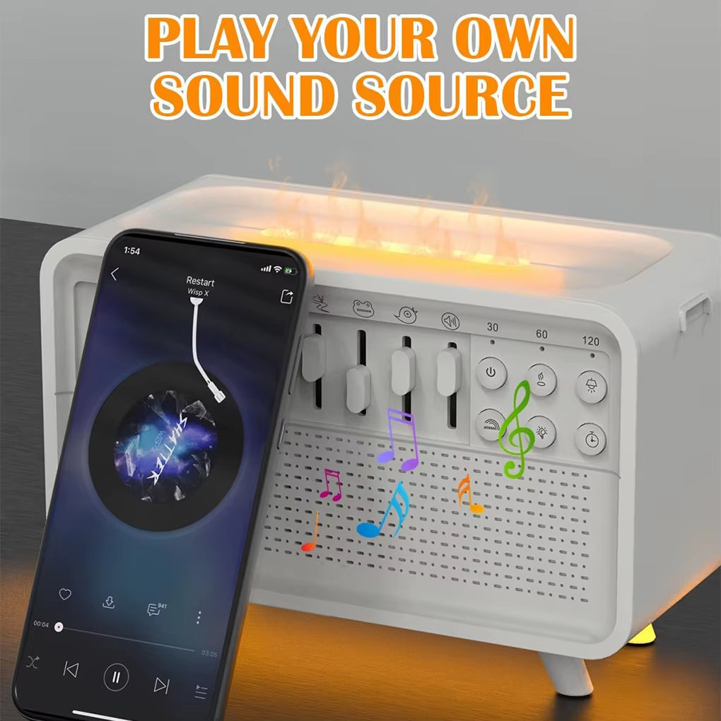 ABS White Noise Bluetooth Speaker with Small Night Light Portable Speaker Hifi High-Fidelity Sound