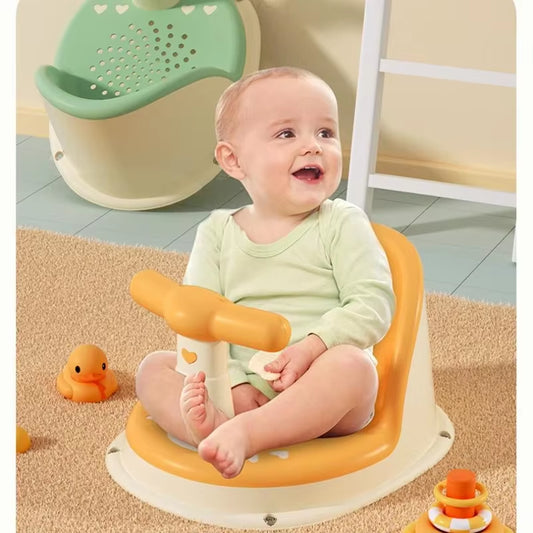 Baby Bathtub Seat Is Safe, Non Slip, and Suitable for Newborn Baby Care. Adorable Shower Seat for Children Aged 6-18 Months
