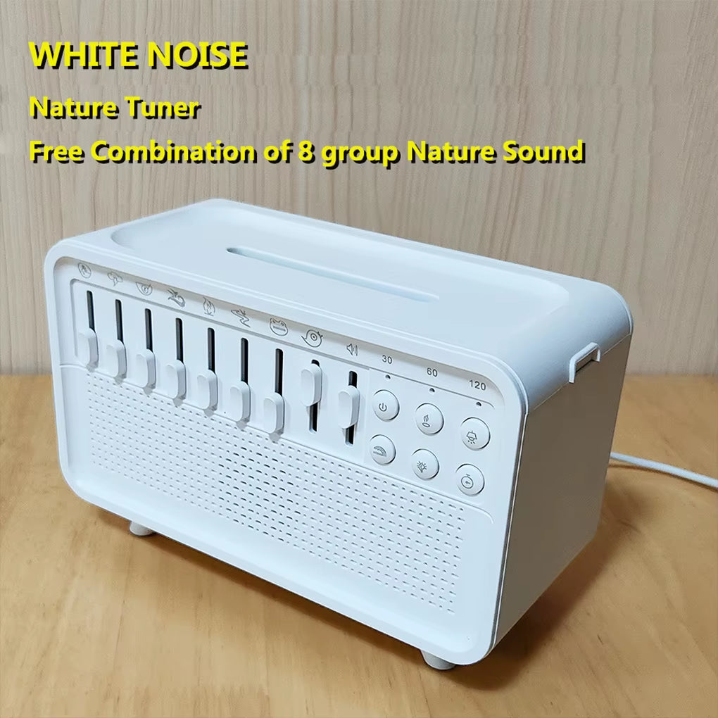 ABS White Noise Bluetooth Speaker with Small Night Light Portable Speaker Hifi High-Fidelity Sound