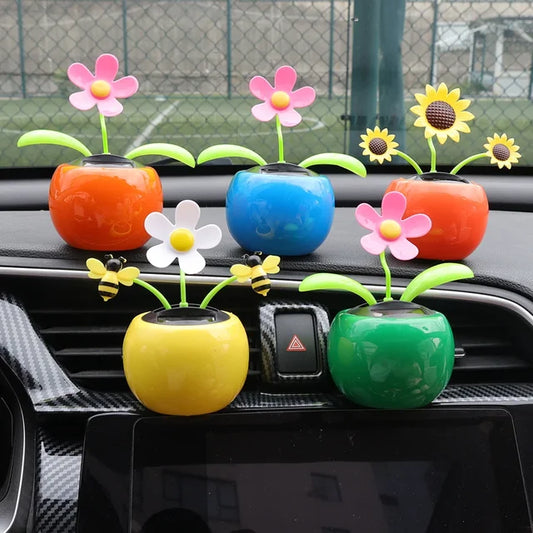 Solar Powered Dashboard Dancing Sunflower