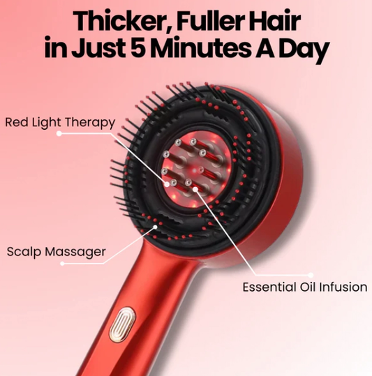 UThryve™ 3 in 1 Red Light Scalp Massaging Hair Brush