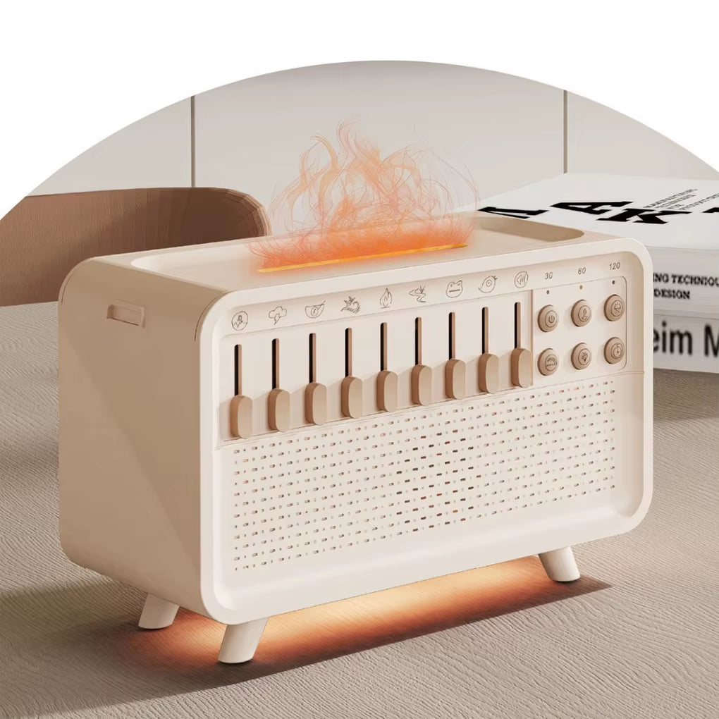 ABS White Noise Bluetooth Speaker with Small Night Light Portable Speaker Hifi High-Fidelity Sound