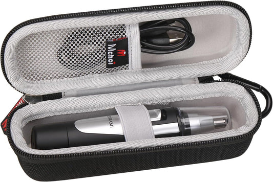Hard Carrying Case Suitable for ZORAMI Ear and Nose Hair Trimmer Clipper, Battery-Operated Trimmer, Shockproof Waterproof Nose Hair Trimmer for Men Travel Protective Case, Case Only