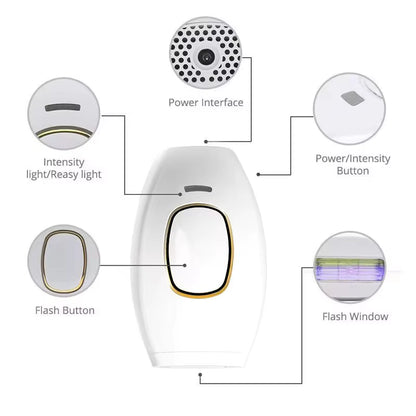 NEW Body Bikini IPL 500,000 Flash Depilator Pulses Permanent Laser Epilator Painless for Women Hair Removal Home Use Devices