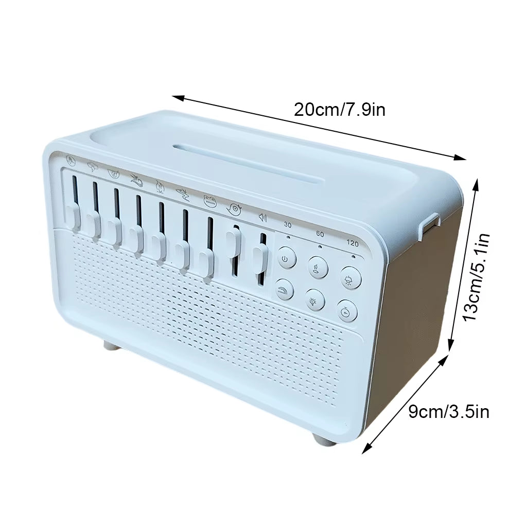 ABS White Noise Bluetooth Speaker with Small Night Light Portable Speaker Hifi High-Fidelity Sound