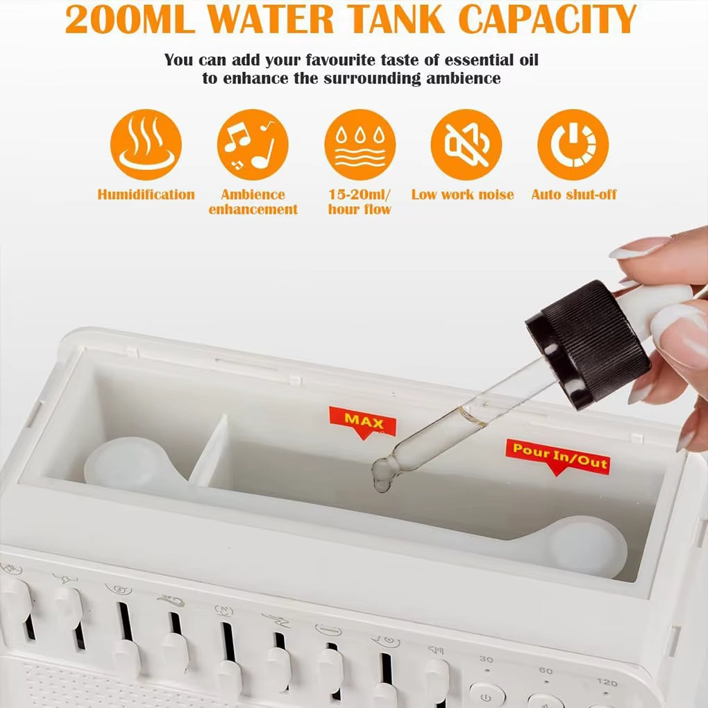 ABS White Noise Bluetooth Speaker with Small Night Light Portable Speaker Hifi High-Fidelity Sound